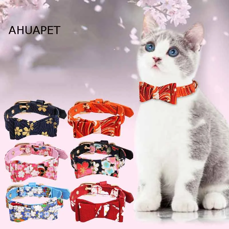 Ожерелья для кошек ошейник товары питомцев Прямая поставка воротник с бантом