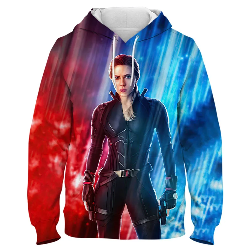 Толстовка унисекс с 3D-принтом кофта капюшоном стиль Харадзюку принтом героев Marvel