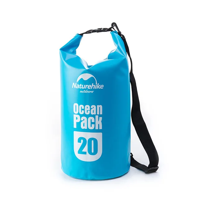 Blue 20L Naturehike сверхлегкий водонепроницаемый наплечный сухой мешок с ремнями 500D Толстая сумка для воды речной поход мешок Кемпинг лодки сумка - Цвет: Blue 20L