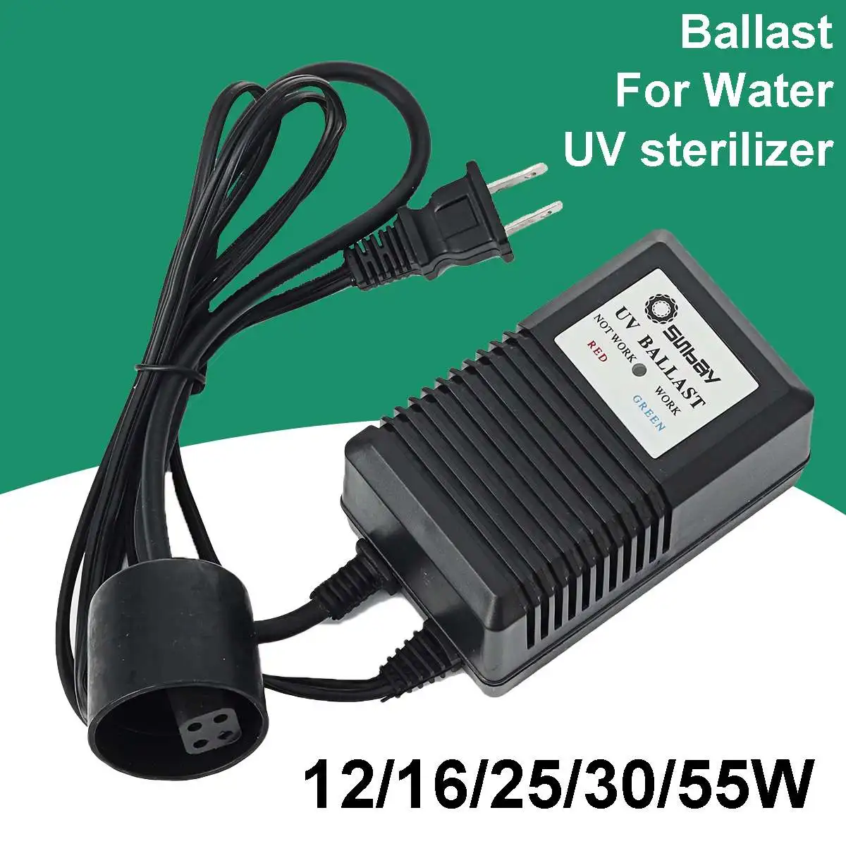

212W 16W 25W 30W 55W Water Treatment Ultraviolet Light Bactericidal and Sterilizing UV Lamp Power Adapter with Plug Ballast