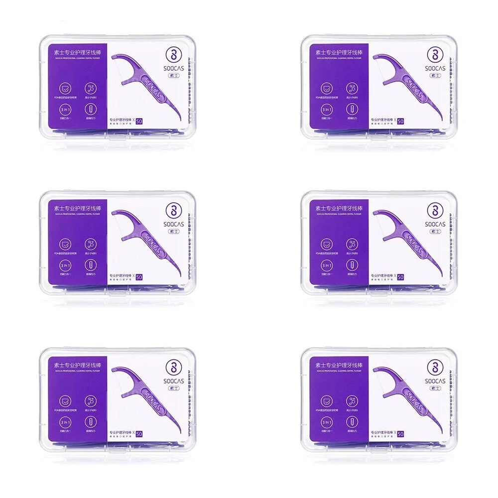 xiaomi youpin 300pcs SOOCAS Professional Dental Flosser Ergonomic Design FDA Testing Food Grade