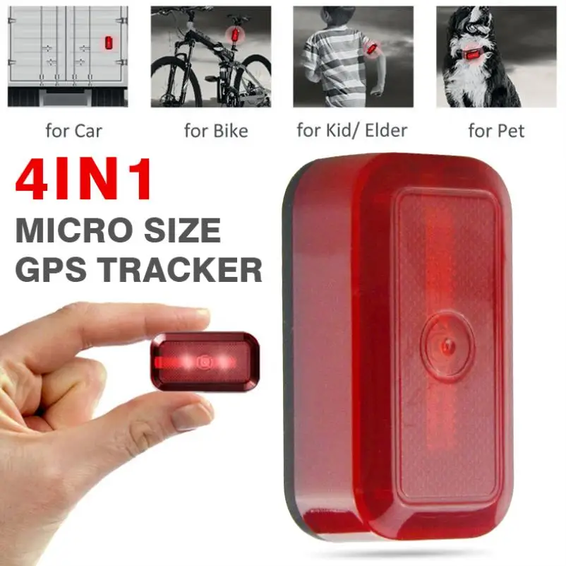 Mayitr 1pc 600mAh Mini GPS Tracker Waterproof Tracking Locator Anti-lost Device for Dog Collar Children Pets Kids Bikes Bag