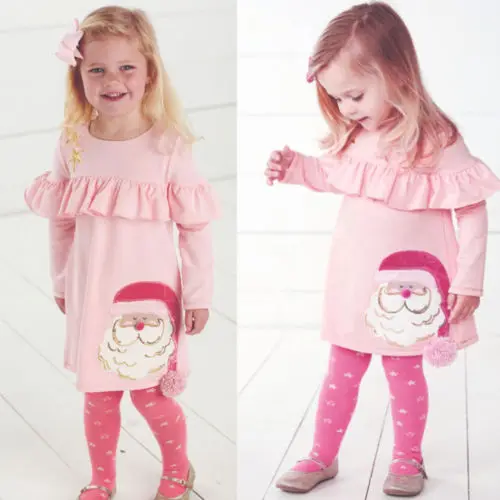 Рождественские комплекты одежды для новорожденных девочек топы из хлопка с