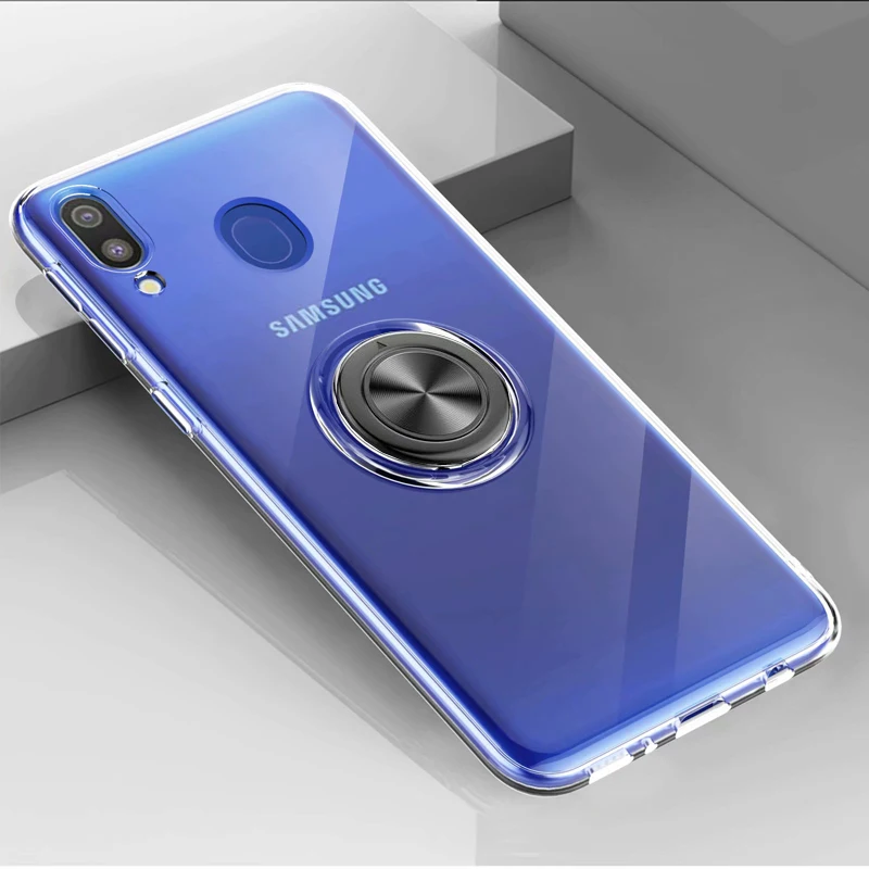Для samsung Galaxy A20E чехол, мягкий ультра тонкий прозрачный держатель с кольцом, автомобильный Магнитный чехол для телефона s для samsung Galaxy A20E Fundas Coque