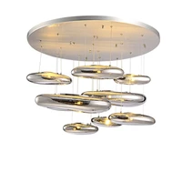 wonderland water drops silver glass stone led pendant lamp new indoor home lighting decoration luxury pendant light shade