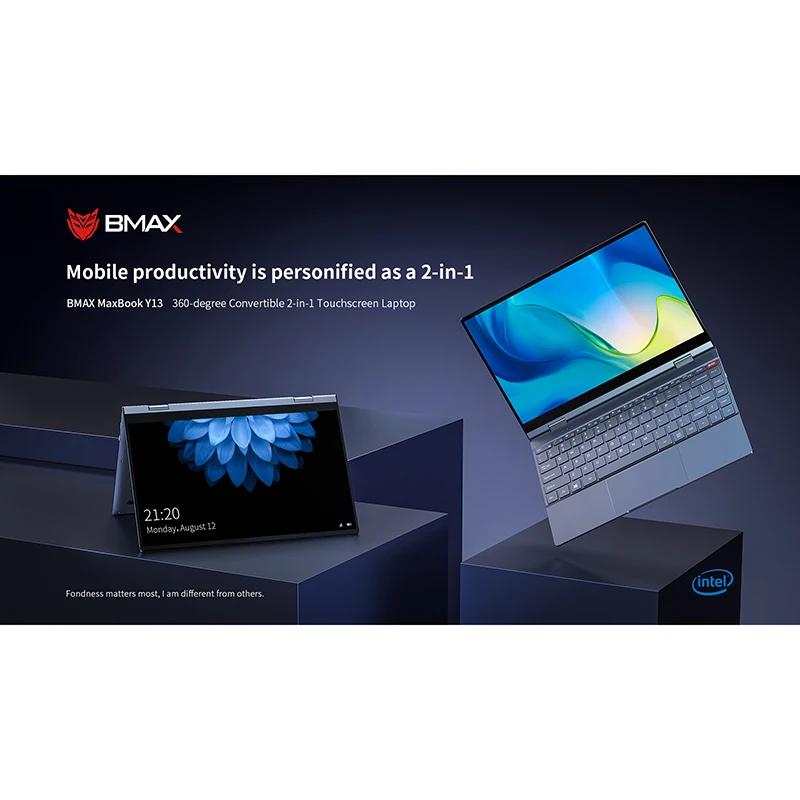 Ноутбук BMAX Y13 360 ° 13,3 дюйма 1080P ips с контактным экраном ноутбук N4100 Intel 8 Гб LPDDR4 256 ГБ SSD тонкий ноутбук