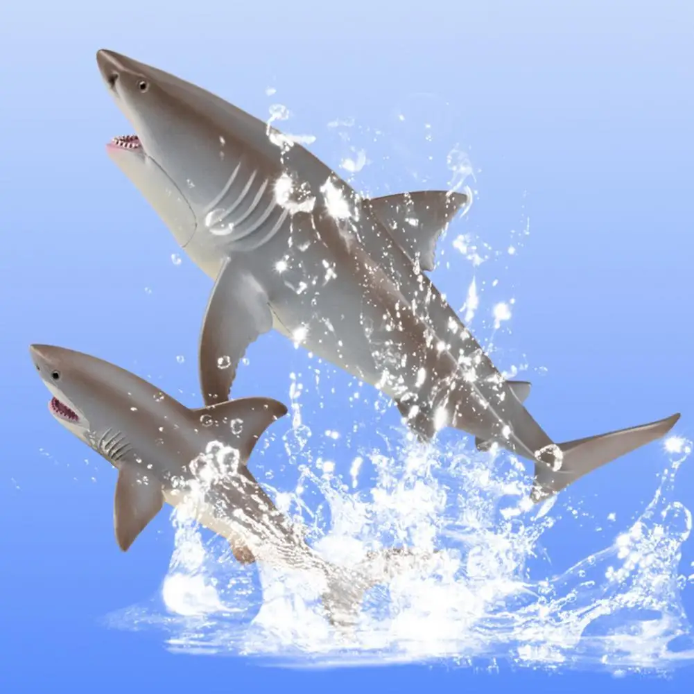 

White Shark Simulation Design Educational Model Toy Desktop Ornament for Kids