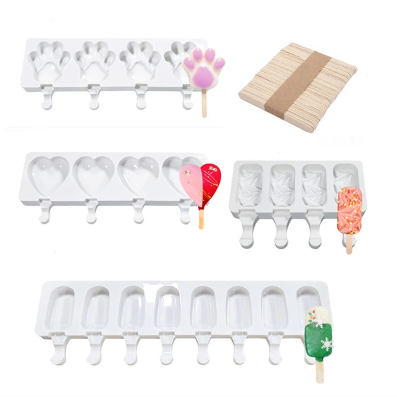 

Popsicle Mold molds for ice cream Silicone Mold Chocolate Ice cream mold Makers Ellipse Silicone Molds ice mold ice cream mold