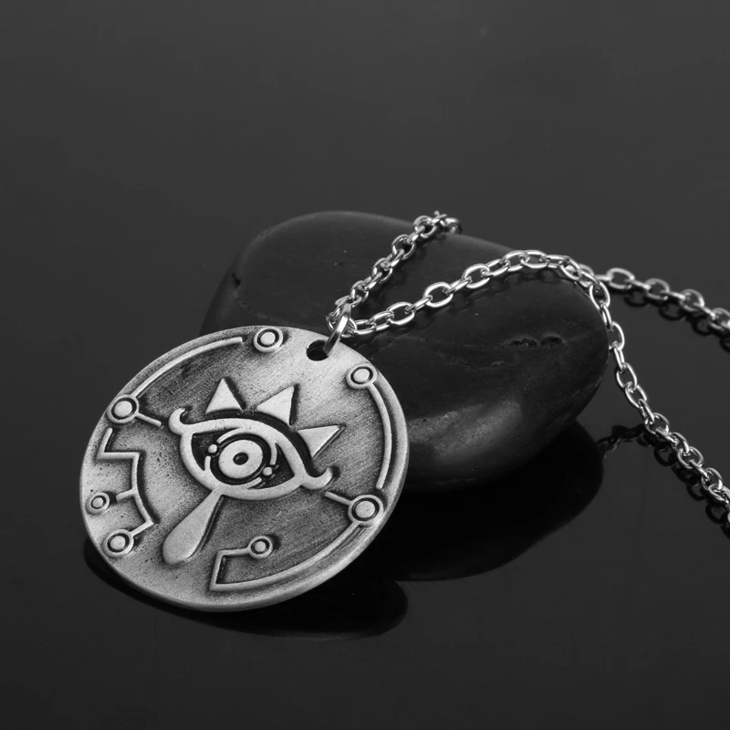 

Game The Legend of Zeldas Choker Necklace Breath of the Wild Round Pendant Mens Jewellery