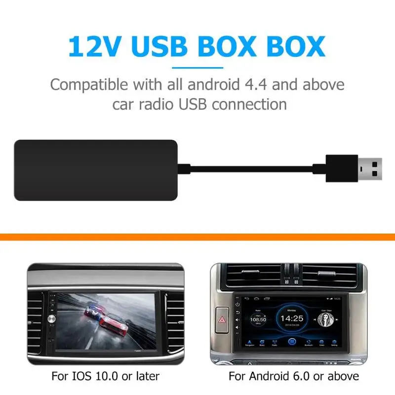VODOOL 12V Беспроводной смарт Ссылка для CarPlay автомобилей USB ключ Android навигационный