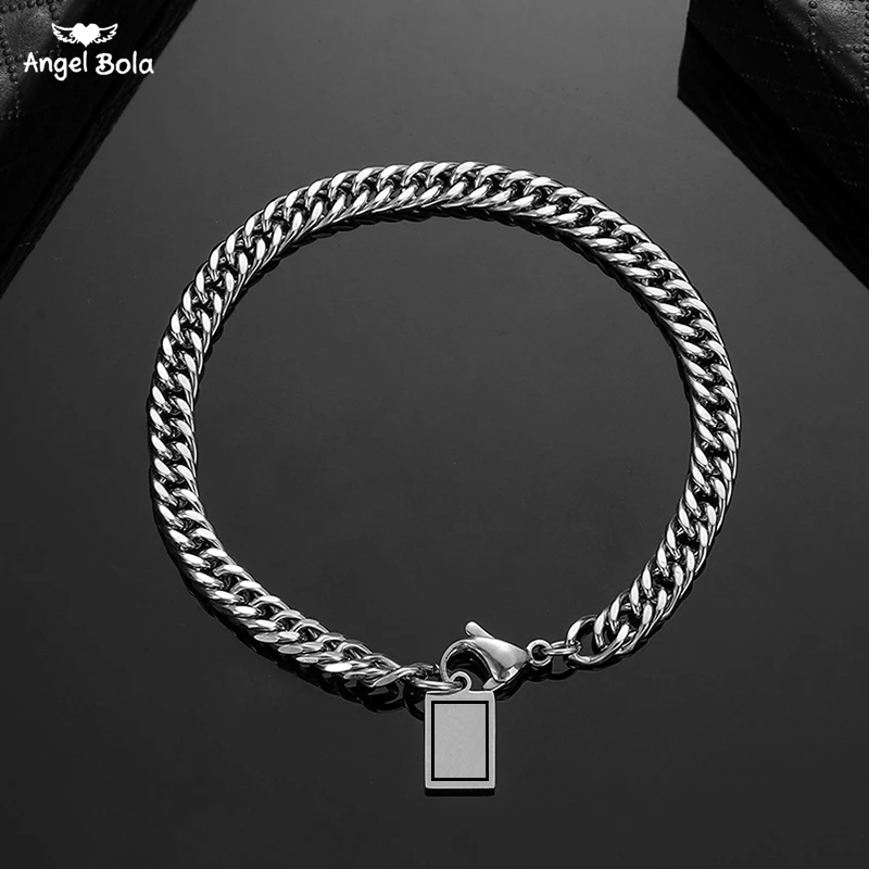 Браслет мужской из нержавеющей стали с двойной цепочкой 5 мм|Цепочки и браслеты| |