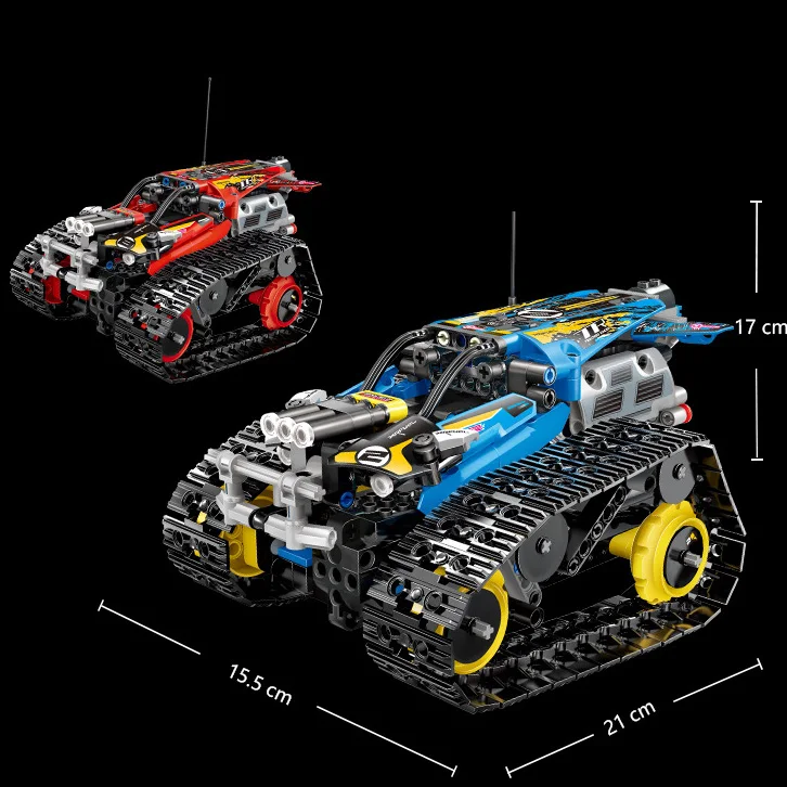 Technic RC Гусеничный трюк гонщик строительные блоки Fit Legoing Creator приложение