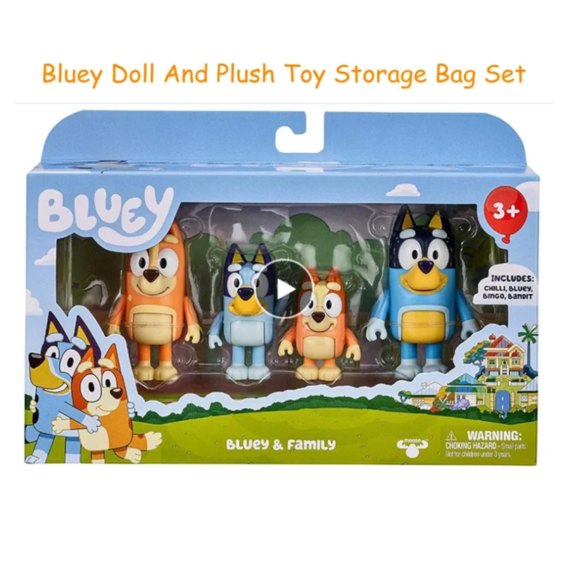 Игрушка Bluey Семейные игрушки костюм 2 5 3 дюйма около 6 4 7 см Подвижная кукла из ПВХ