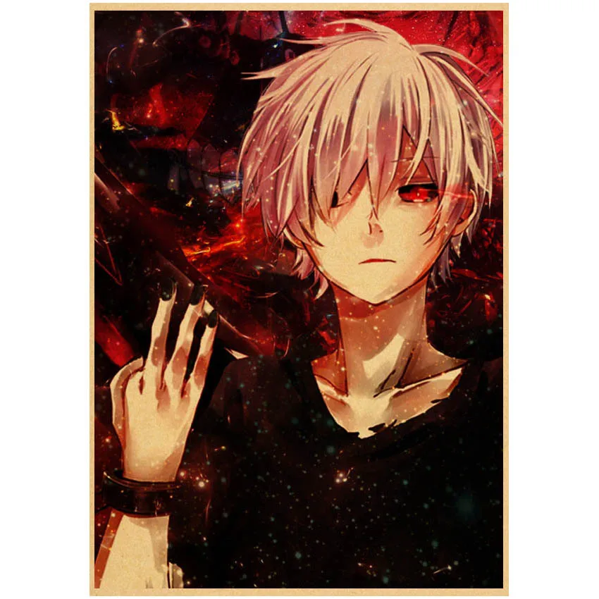 Японское аниме Токийский Гуль постер Kawaii Мультфильм Kaneki Ken наклейки на стену