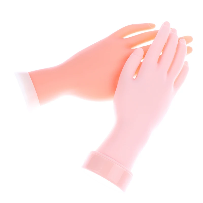 1Pcs Flexible Soft Plastic Manicure Nail Art Practice Model Painting Tool Fake Hand For Training Salon | Красота и здоровье