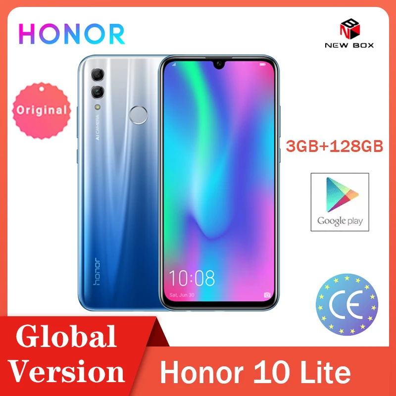 Глобальная версия Huawei Honor 10 Lite 3 Гб оперативной памяти 128 ГБ Android 9 0 Octa Core 6 21 дюймов
