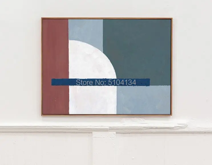 Художественная ручная роспись абстрактный цветной блок Масляные картины холст