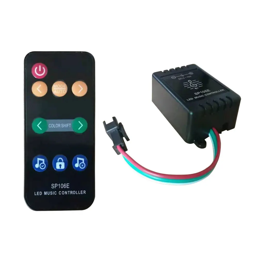 WS2812b контроллер SP106E Музыка Led ControIIer 9 ключи ControI WS2811/WS2812B/SK6812/модуль лента липучка