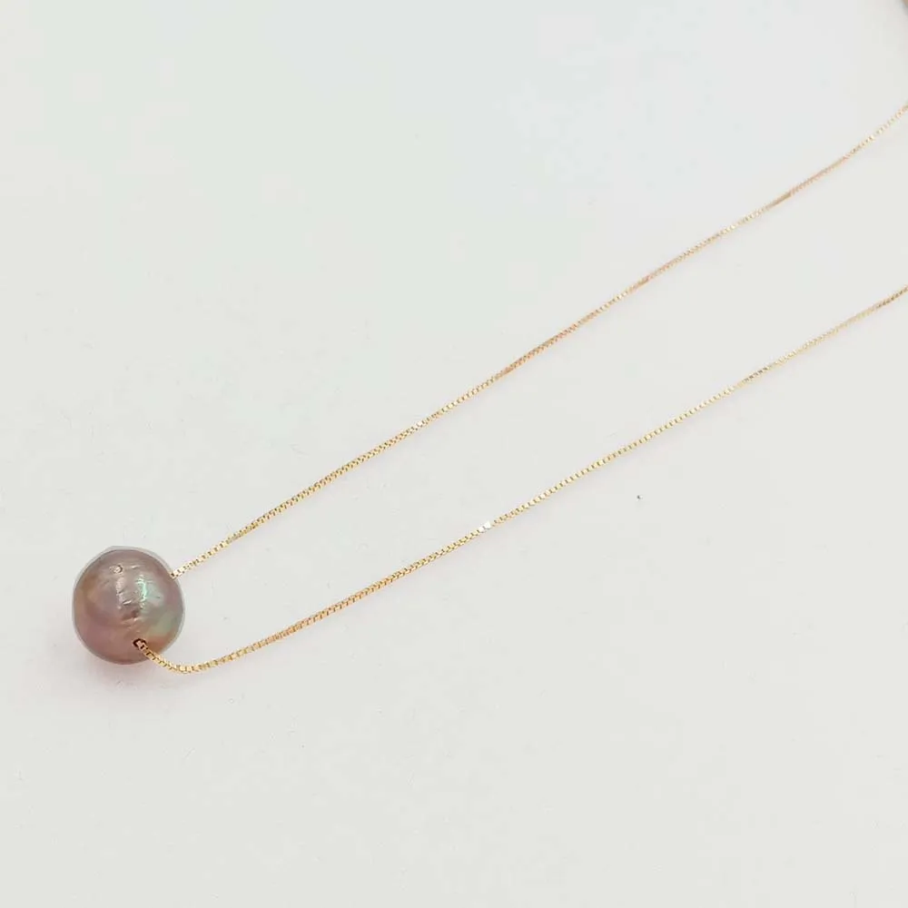 

925 silver pendant necklace ,nice keshi baroque pearl pendant . 100% nature freshwater pearl ,8-10 mm