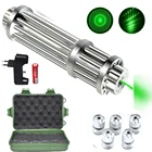 Высокомощная Зеленая лазерная указка, Лазерный фонарь с фокусировкой, высокая мощность 10000 м, 5 мВт, Регулируемый лазерный фокус, красная лазерная ручка, комбинация