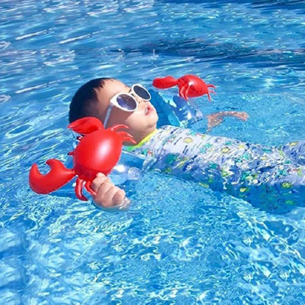 

Baby Swimming Arm Ring Child inflatable Swim Pool Safety Training Swimming Arm Band Float Ring (Crab)
