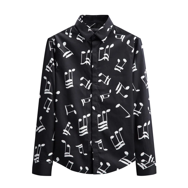 Мужская рубашка с длинными рукавами шелковая принтом костюмы для певиц осень 2019 |
