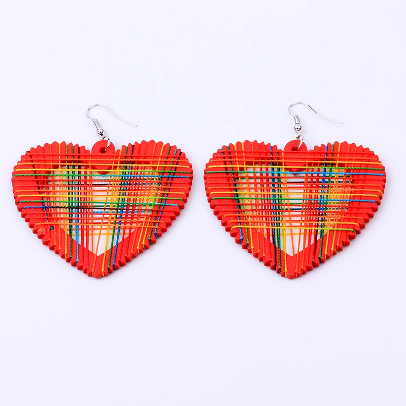 Женские деревянные серьги ручной работы уникальные богемные с подвесками в виде