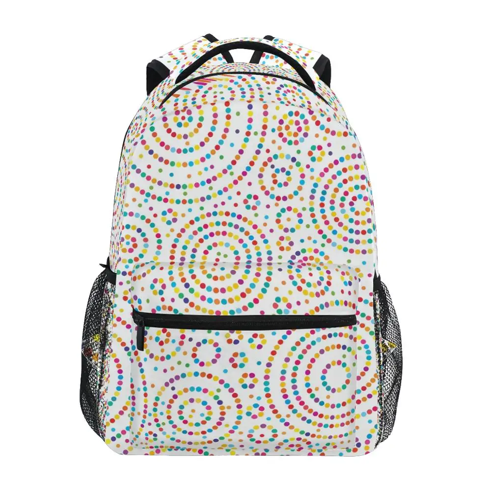 

new backpack Circle Dot Colorful school bags for girls backpacks for school teenagers kids Durable Travel bookbag backpack women