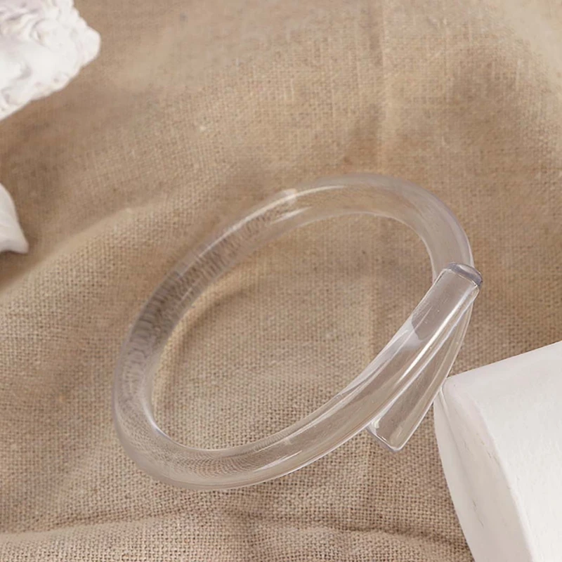 

2021 New Acrylic Resin Bracelets Transparent Bangle For Women Resin Cuff Bracelet Fashion Charm Bangles Simple Elegant Jewelry