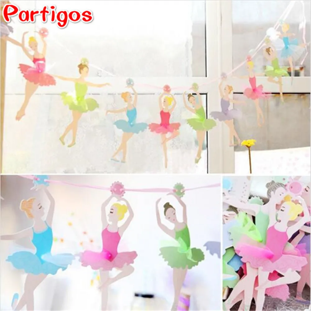 1 шт. бумага балетки для танцев девушка-Флаг украшения вечеринки сделанные своими