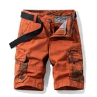 Шорты-карго мужские тактические, Джоггеры в стиле милитари, хлопок, повседневные свободные штаны, камуфляжные, хаки, на лето