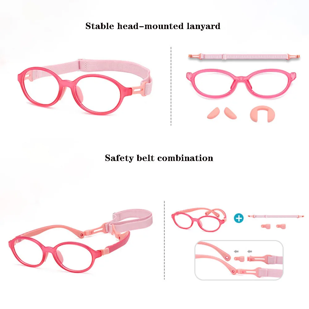 

High Quality Anti Blue Light Kids Glasses Children Silicone Goggles Soft Frame Frame Computer Eyeglasses For Boy Girls