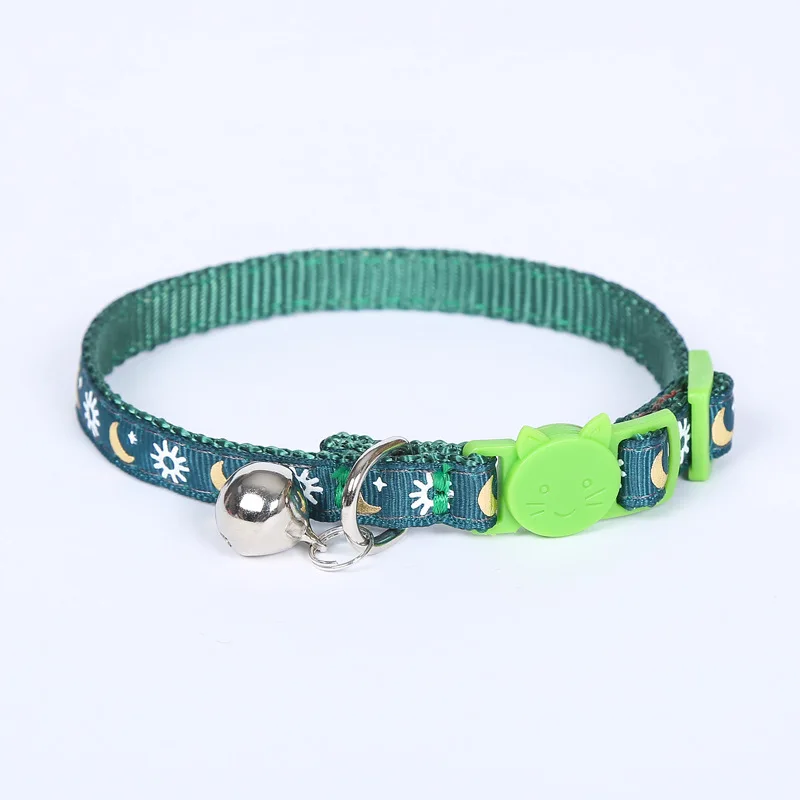 

Moon Star Pattern Cute Cat Collar Adjustable Puppy Chihuahua Necklace Safety Buckle Pets Kitten Rabbits Bow Tie Supplies