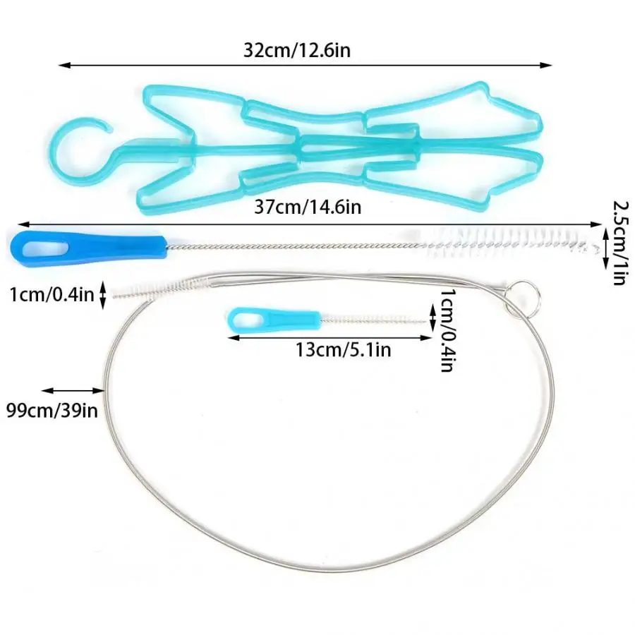 Универсальная сумка для воды инструмент чистки труб с щеткой волос сушилка