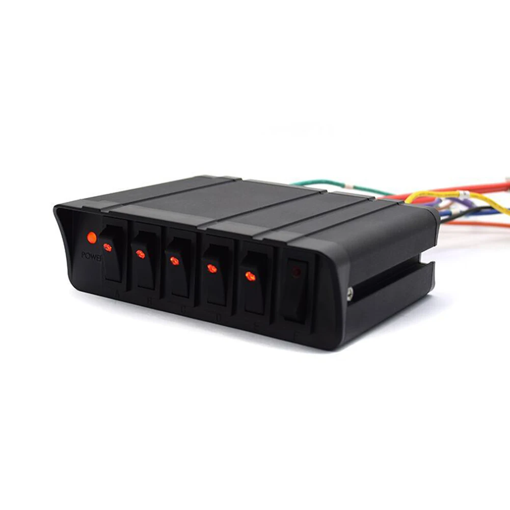 Новый 6 банд автомобильный 12 В 30Amp Водонепроницаемый ABS клавишный переключатель