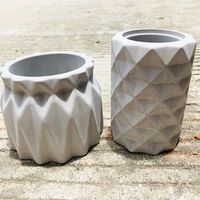 geometry vase concrete mold origami design cement flower pot pen hodler silicone mold molds for concrete planter