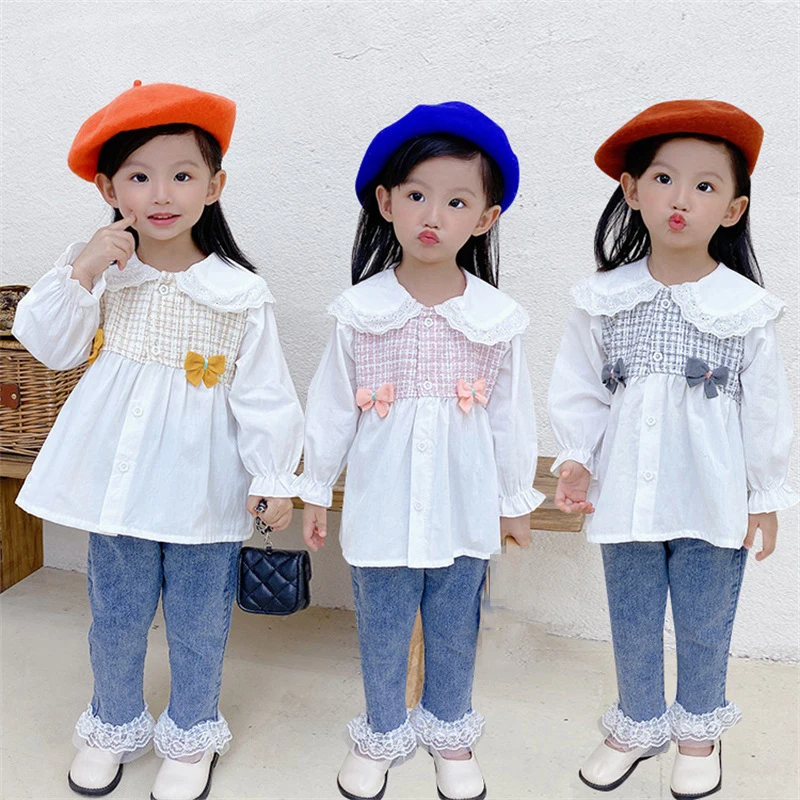 

LZH, милая Одежда для девочек, джинсы с длинным рукавом, комплект из 2 предметов для детей, костюм 2021, детская одежда, Осенний Детский костюм на ...