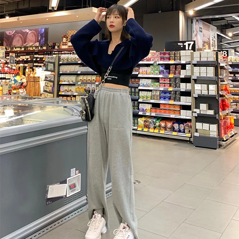 Sense of Design V-neck Pullover Knitted Spring Sweater Women's Loose-Fit Short Autumn 2020 New Style Korean-style Long-s | Женская