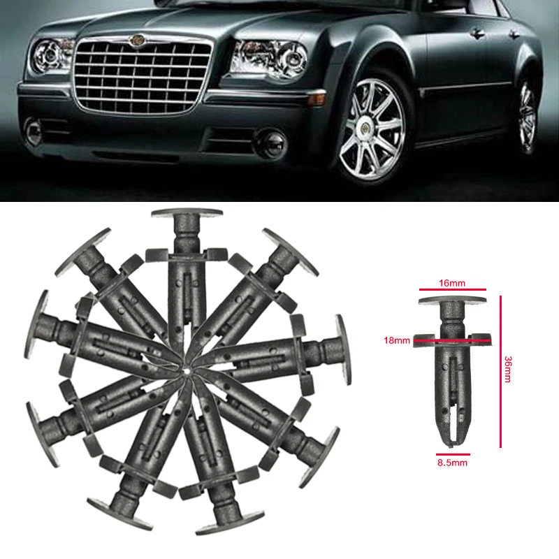 10 шт. передний бампер решетка Пряжка крепежная отделка Зажим для Chrysler/Voyager