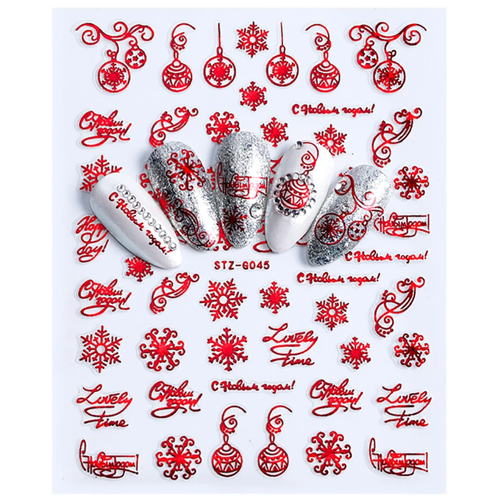 1 лист стикеры 3D на ногти Nail Art по индивидуальному заказу Рождественская тема