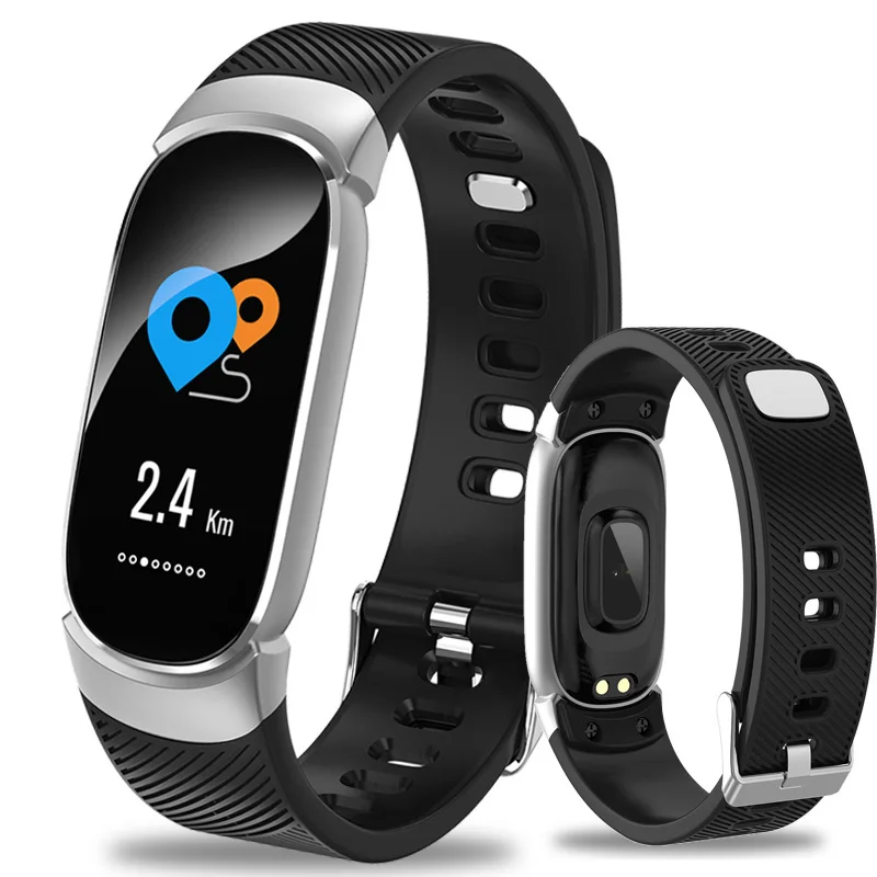 silver black LIGE Новые смарт-часы для женщин IP68 смарт-браслет монитор сердечного ритма во время сна информация напоминание о звонке смарт-спортивный смарт-браслет для мужчин+ коробка - Цвет: silver black