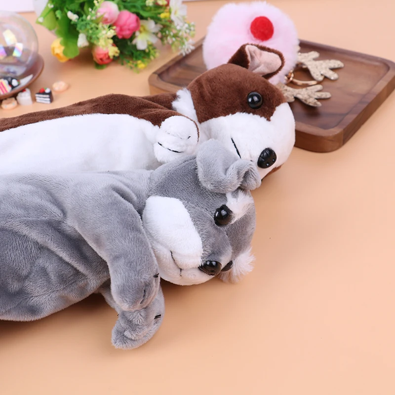 Мультяшный плюшевый чехол карандаш Kawaii плюшевая собака щенок школьные офисные