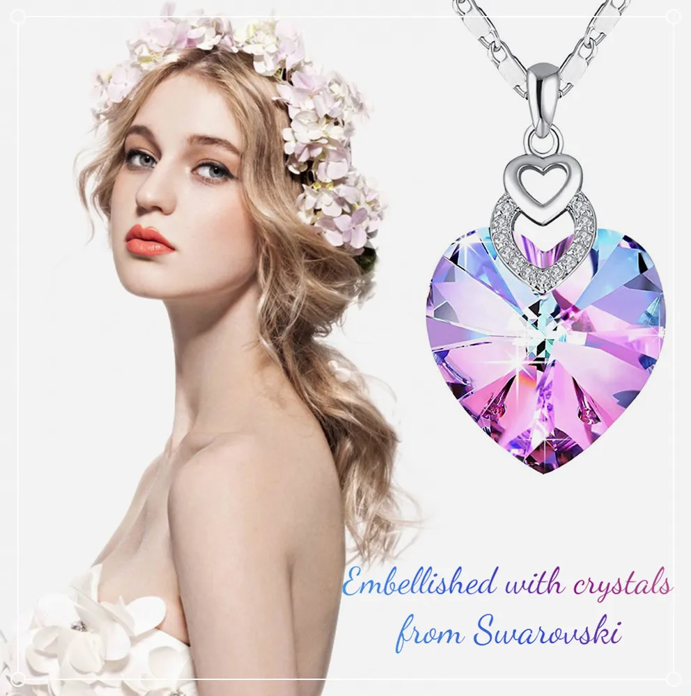 Warben Фарбен украшенный кристаллами от Swarovski аметистовая Подвеска для колье модное