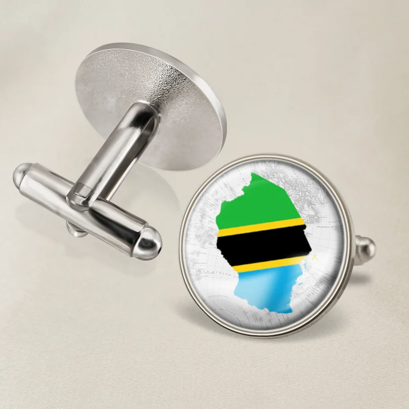 Герб Танзании карта флаг запонки с национальным гербом | Украшения и аксессуары