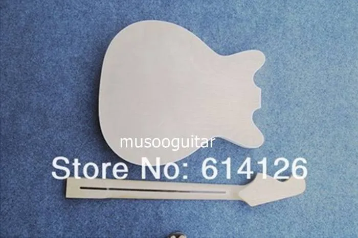 Стиль 1960-х полупустотелый неотделанный комплект для электрогитары со всеми