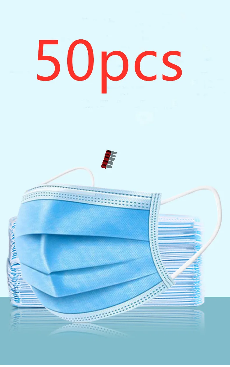 

blue Face Mask 10pcs DROPSHIPPING Disposable Anti dust mask mouth korean