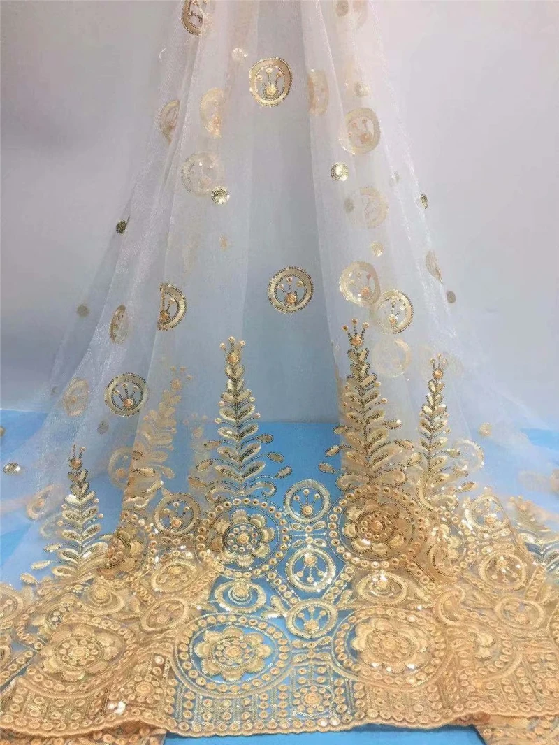 Королевская Синяя африканская кружевная ткань 2019 высококачественное кружево