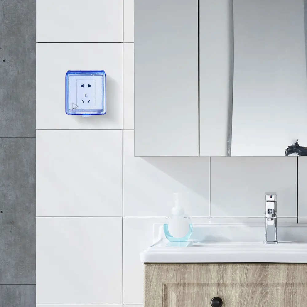 OUNONA Waterproof Box 86 Type Wall Switch Socket Panel PVC Transparent Protector | Дом и сад