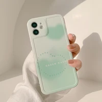 art retro love heart gradient halo phone case for iphone 13 12 11 pro max x xr xs 8 7 plus se 2020 soft tpu back cover