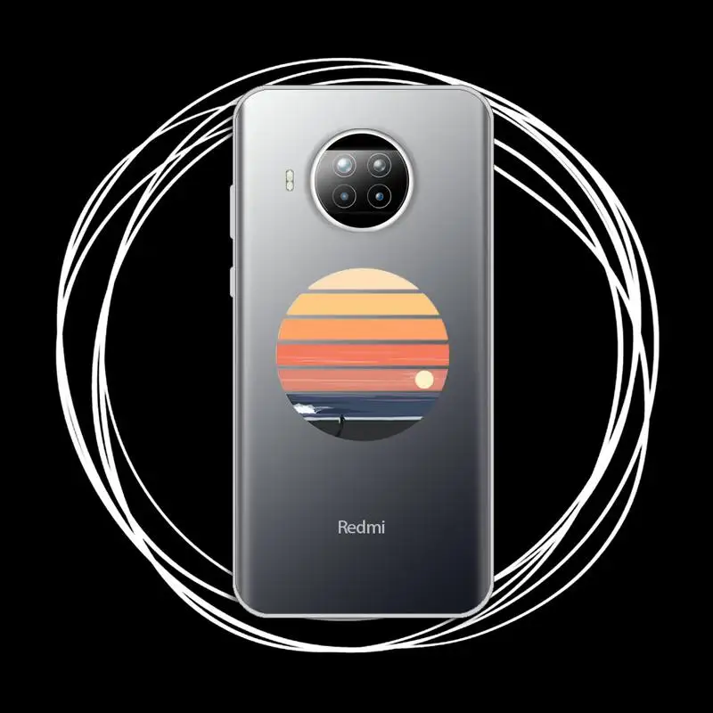 

Hot Sea wave surf summer surfing ocean Phone Case Transparent for xiaomi redmi note 8 9 9s 11 10t lite pro